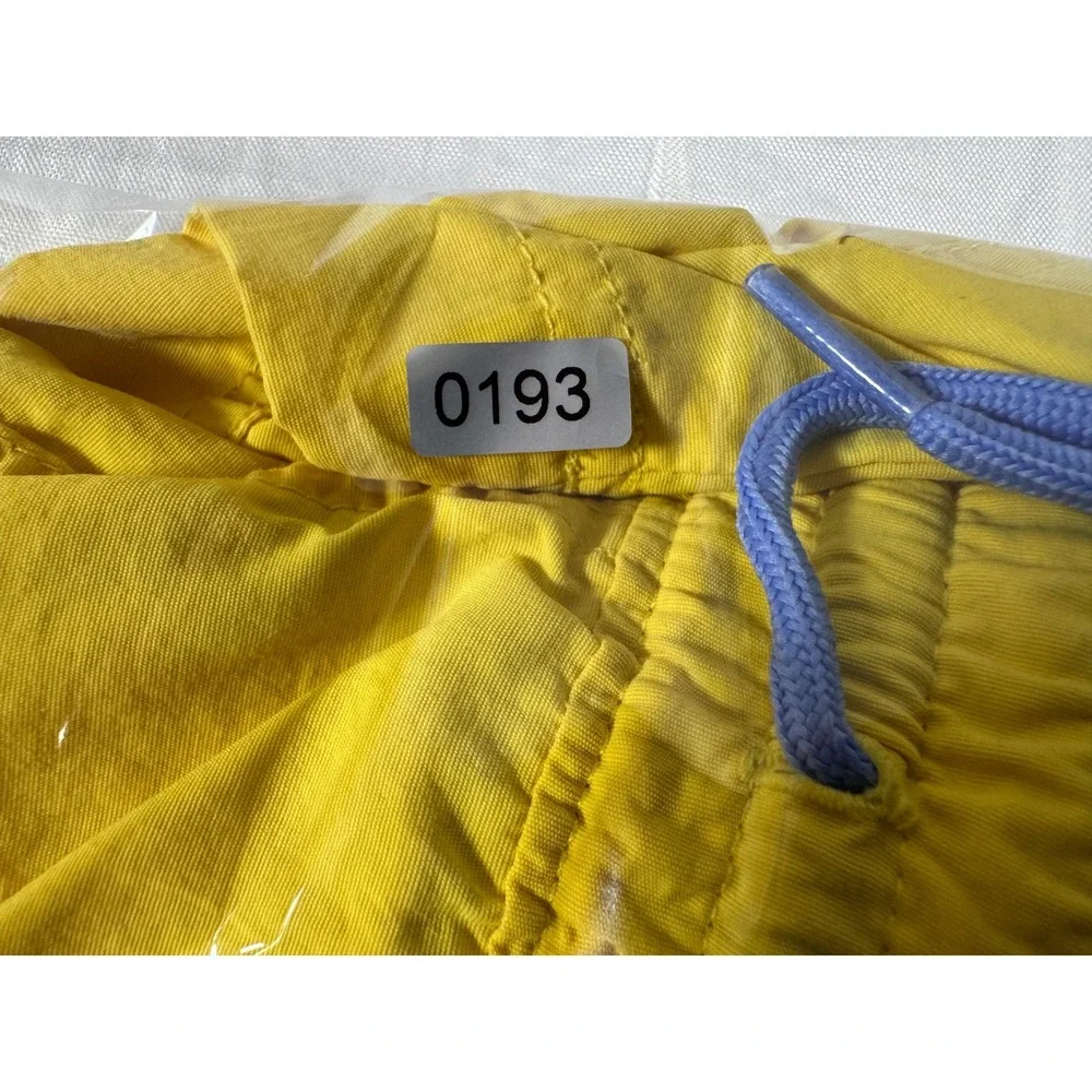 Polo Ralph Lauren Mens Yellow Swim Trunks Mesh Lined Pony Logo Shorts Medium